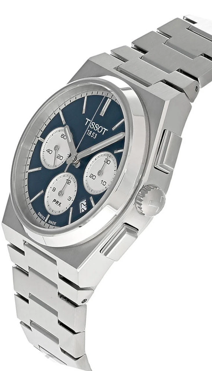 TISSOT PRX AUTO 42MM CHRONO S-Steel Blue Dial Men's Watch T137.427.11.041.00 4 TISSOT PRX AUTO 42MM CHRONO S-Steel Blue Dial Men's Watch T137.427.11.041.00 - Image 2