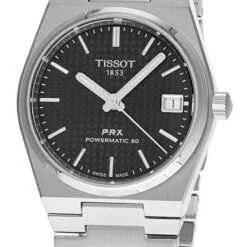 TISSOT PRX Powermatic 80 35MM SS Black Dial Unisex Watch T137.207.11.051.00