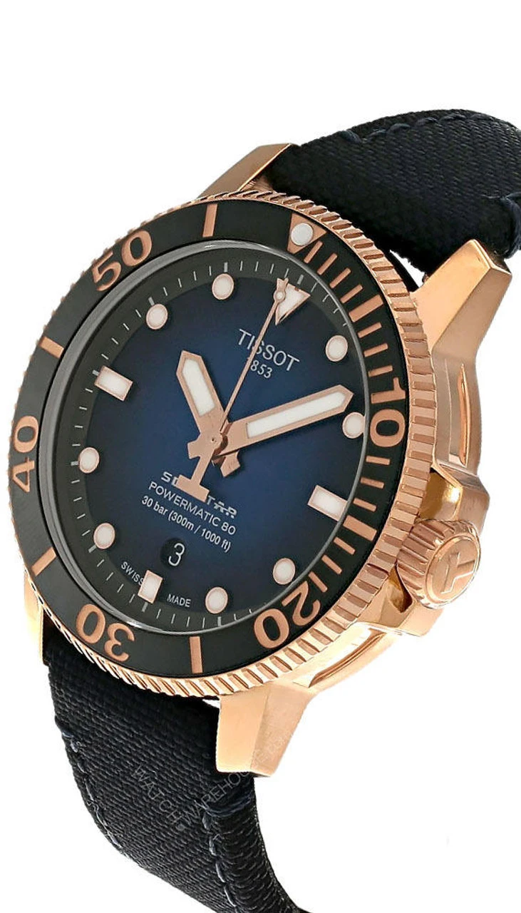 TISSOT Seastar 1000 Powermatic 80 43MM BLU Dial Textile Men's Watch T120.407.37.041.00 4 TISSOT Seastar 1000 Powermatic 80 43MM BLU Dial Textile Men's Watch T120.407.37.041.00 - Image 2