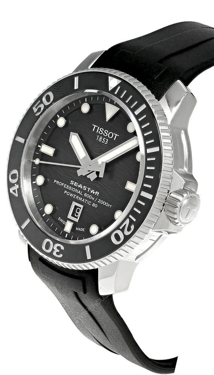 TISSOT Seastar 2000 Professional Powermatic 80 46MM Rubber Men's Watch T120.607.17.441.00 4 TISSOT Seastar 2000 Professional Powermatic 80 46MM Rubber Men's Watch T120.607.17.441.00 - Image 2