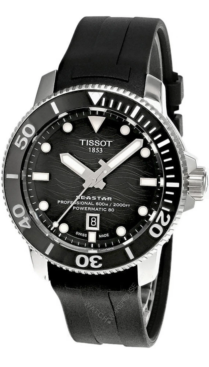TISSOT Seastar 2000 Professional Powermatic 80 46MM Rubber Men's Watch T120.607.17.441.00 3 TISSOT Seastar 2000 Professional Powermatic 80 46MM Rubber Men's Watch T120.607.17.441.00