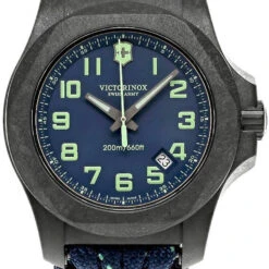 VICTORINOX I.N.O.X. Carbon 43MM QTZ Blue Dial Textile Men's Watch 241860